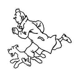 Dibujo para colorear: Tintin (Dibujos Animados y Series Animadas) #25729 - Dibujos para Colorear e Imprimir Gratis