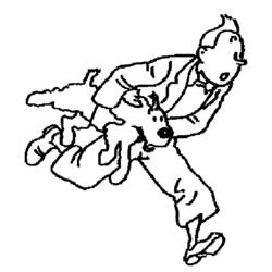 Dibujo para colorear: Tintin (Dibujos Animados y Series Animadas) #25767 - Dibujos para Colorear e Imprimir Gratis