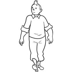 Dibujo para colorear: Tintin (Dibujos Animados y Series Animadas) #25771 - Dibujos para Colorear e Imprimir Gratis