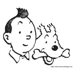 Dibujo para colorear: Tintin (Dibujos Animados y Series Animadas) #25779 - Dibujos para Colorear e Imprimir Gratis