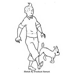 Dibujo para colorear: Tintin (Dibujos Animados y Series Animadas) #25781 - Dibujos para Colorear e Imprimir Gratis