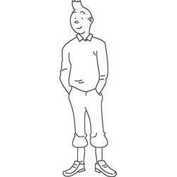 Dibujo para colorear: Tintin (Dibujos Animados y Series Animadas) #25824 - Dibujos para Colorear e Imprimir Gratis