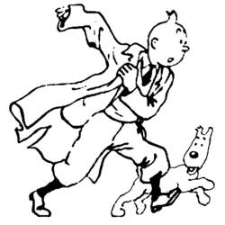 Dibujo para colorear: Tintin (Dibujos Animados y Series Animadas) #25856 - Dibujos para Colorear e Imprimir Gratis
