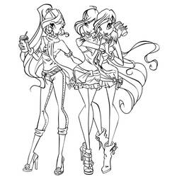 Dibujo para colorear: Winx (Dibujos Animados y Series Animadas) #180540 - Dibujos para Colorear e Imprimir Gratis