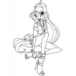 Dibujo para colorear: Winx (Dibujos Animados y Series Animadas) #180554 - Dibujos para Colorear e Imprimir Gratis
