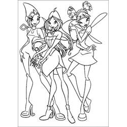 Dibujo para colorear: Winx (Dibujos Animados y Series Animadas) #180555 - Dibujos para Colorear e Imprimir Gratis