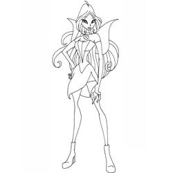 Dibujo para colorear: Winx (Dibujos Animados y Series Animadas) #180558 - Dibujos para Colorear e Imprimir Gratis