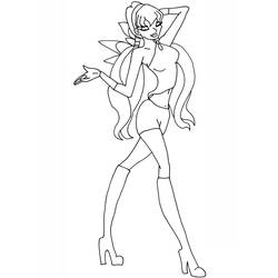 Dibujo para colorear: Winx (Dibujos Animados y Series Animadas) #180567 - Dibujos para Colorear e Imprimir Gratis