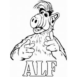 Dibujos para colorear: Alf - Dibujos para colorear y pintar