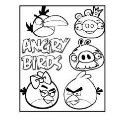 Dibujo para colorear: Angry Birds (Dibujos animados) #25014 - Dibujos para Colorear e Imprimir Gratis