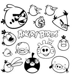 Dibujos para colorear: Angry Birds - Dibujos para colorear