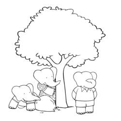 Dibujo para colorear: Babar (Dibujos animados) #27889 - Dibujos para Colorear e Imprimir Gratis