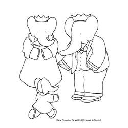 Dibujo para colorear: Babar (Dibujos animados) #27924 - Dibujos para Colorear e Imprimir Gratis