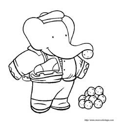 Dibujo para colorear: Babar (Dibujos animados) #27967 - Dibujos para Colorear e Imprimir Gratis