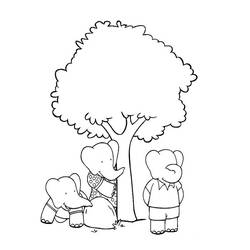 Dibujo para colorear: Babar (Dibujos animados) #27976 - Dibujos para Colorear e Imprimir Gratis