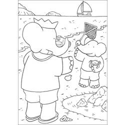 Dibujo para colorear: Babar (Dibujos animados) #27980 - Dibujos para Colorear e Imprimir Gratis