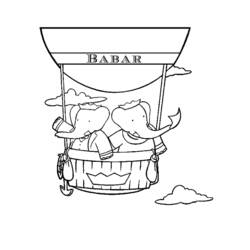Dibujo para colorear: Babar (Dibujos animados) #28032 - Dibujos para Colorear e Imprimir Gratis