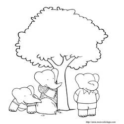 Dibujo para colorear: Babar (Dibujos animados) #28069 - Dibujos para Colorear e Imprimir Gratis