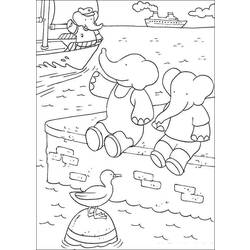 Dibujo para colorear: Babar (Dibujos animados) #28118 - Dibujos para Colorear e Imprimir Gratis