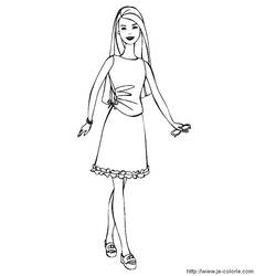 Dibujo para colorear: Barbie (Dibujos animados) #27562 - Dibujos para Colorear e Imprimir Gratis