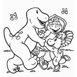 Dibujo para colorear: Barney and friends (Dibujos animados) #40930 - Dibujos para Colorear e Imprimir Gratis