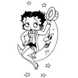 Dibujo para colorear: Betty Boop (Dibujos animados) #25909 - Dibujos para Colorear e Imprimir Gratis