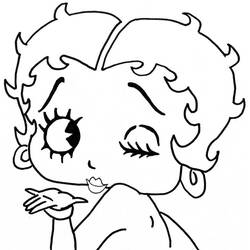 Dibujos para colorear: Betty Boop - Dibujos para colorear