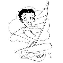 Dibujo para colorear: Betty Boop (Dibujos animados) #25927 - Dibujos para Colorear e Imprimir Gratis