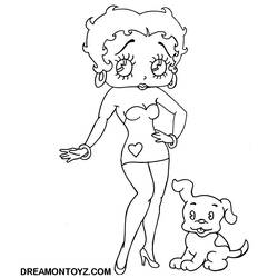 Dibujo para colorear: Betty Boop (Dibujos animados) #25928 - Dibujos para Colorear e Imprimir Gratis