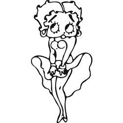 Dibujo para colorear: Betty Boop (Dibujos animados) #25932 - Dibujos para Colorear e Imprimir Gratis