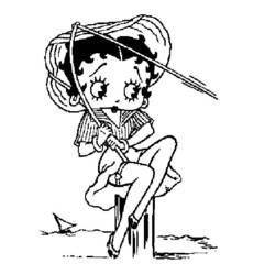 Dibujo para colorear: Betty Boop (Dibujos animados) #25939 - Dibujos para Colorear e Imprimir Gratis