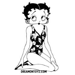 Dibujo para colorear: Betty Boop (Dibujos animados) #25947 - Dibujos para Colorear e Imprimir Gratis