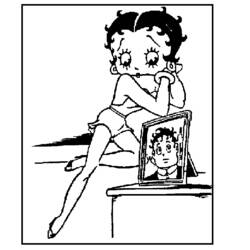 Dibujo para colorear: Betty Boop (Dibujos animados) #25953 - Dibujos para Colorear e Imprimir Gratis