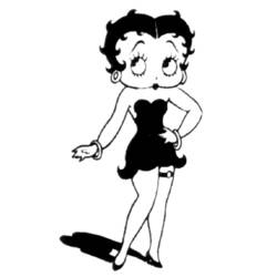 Dibujo para colorear: Betty Boop (Dibujos animados) #25954 - Dibujos para Colorear e Imprimir Gratis