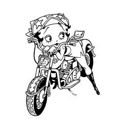 Dibujo para colorear: Betty Boop (Dibujos animados) #25961 - Dibujos para Colorear e Imprimir Gratis