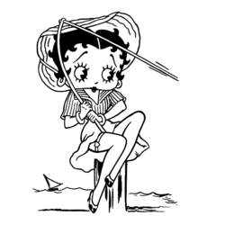 Dibujo para colorear: Betty Boop (Dibujos animados) #25965 - Dibujos para Colorear e Imprimir Gratis