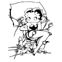 Dibujo para colorear: Betty Boop (Dibujos animados) #25971 - Dibujos para Colorear e Imprimir Gratis