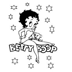Dibujo para colorear: Betty Boop (Dibujos animados) #25974 - Dibujos para Colorear e Imprimir Gratis