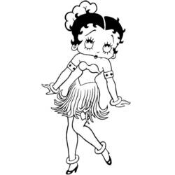 Dibujo para colorear: Betty Boop (Dibujos animados) #25988 - Dibujos para Colorear e Imprimir Gratis