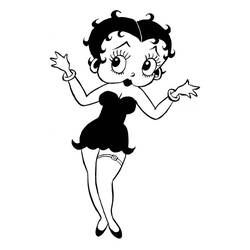 Dibujo para colorear: Betty Boop (Dibujos animados) #26000 - Dibujos para Colorear e Imprimir Gratis