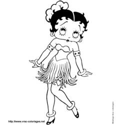 Dibujo para colorear: Betty Boop (Dibujos animados) #26006 - Dibujos para Colorear e Imprimir Gratis