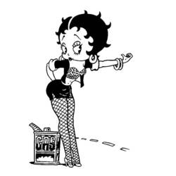 Dibujo para colorear: Betty Boop (Dibujos animados) #26012 - Dibujos para Colorear e Imprimir Gratis