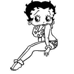 Dibujo para colorear: Betty Boop (Dibujos animados) #26027 - Dibujos para Colorear e Imprimir Gratis