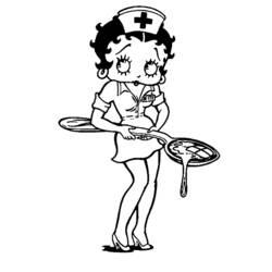 Dibujo para colorear: Betty Boop (Dibujos animados) #26036 - Dibujos para Colorear e Imprimir Gratis