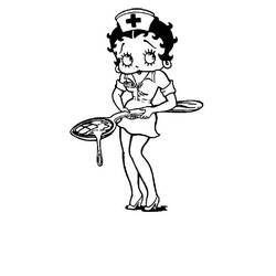 Dibujo para colorear: Betty Boop (Dibujos animados) #26037 - Dibujos para Colorear e Imprimir Gratis