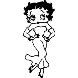 Dibujo para colorear: Betty Boop (Dibujos animados) #26061 - Dibujos para Colorear e Imprimir Gratis