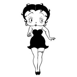 Dibujo para colorear: Betty Boop (Dibujos animados) #26066 - Dibujos para Colorear e Imprimir Gratis
