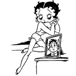 Dibujo para colorear: Betty Boop (Dibujos animados) #26082 - Dibujos para Colorear e Imprimir Gratis