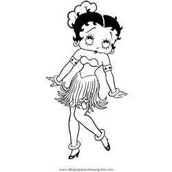 Dibujo para colorear: Betty Boop (Dibujos animados) #26083 - Dibujos para Colorear e Imprimir Gratis
