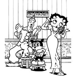Dibujo para colorear: Betty Boop (Dibujos animados) #26088 - Dibujos para Colorear e Imprimir Gratis